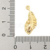 Brass Micro Pave Clear Cubic Zirconia Pendants KK-U015-12G-3