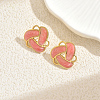 Stainless Steel Enamel Woven Stud Earrings DE9374-1-1