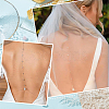 1Pc Clear Cubic Zirconia Teardrop Backdrop Necklace Body Chain NJEW-FG0001-02S-6
