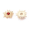 Brass with Enamel Pendants KK-T073-37G-3