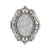 Vintage Adjustable Iron Finger Ring Components Alloy Cabochon Bezel Settings PALLOY-Q300-09AS-NR-3
