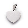 Tarnish Resistant 304 Stainless Steel Mirror Polished Finish Stamping Blank Tag Pendants STAS-L220-02B-1