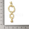 Rack Plating Brass Micro Pave Clear Cubic Zirconia Fold Over Clasps KK-A222-10G-3