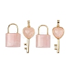 Natural Rose Quartz Beaded Pendants GG-CBA9389-04S-1