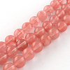 Cherry Quartz Glass Beads Strands G-R342-10mm-16-1
