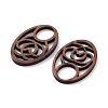 Walnut Wood Hollow Cabochons WOOD-Q051-02A-2