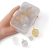 20Pcs 4 Styles Iron Wire Spiral Bead Cage Pendants IFIN-YW0001-88-3