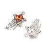 Rack Plating Alloy Acrylic Pendants PALLOY-S035-01P-A-2