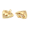 Brass Micro Pave Cubic Zirconia Pendants KK-P236-20G-2