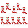 5Pcs Boot Baking Paint Glass Enamel  Beads LAMP-TADJ0001-08E-2