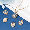Brass Micro Pave Cubic Zirconia Pendants KK-BBC0003-39-5