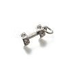 Brass Micro Pave Cubic Zirconia Charms KK-P295-19P-2