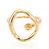 Oval Brass Cup Peg Ring Settings LS-KK-N274-38G-2