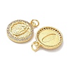 Brass Micro Pave Cubic Zirconia Pendants KK-L243-30G-2