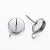 Non-Tarnish 304 Stainless Steel Stud Earring Settings STAS-H380-D-13P-1