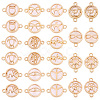 26pcs 13 styles Glass Connector Charms GLAA-PH0002-86-1