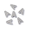 Alloy Initial Slide Charms with Grade A Rhinestones ALRI-R032-A-FF-3