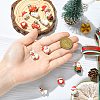 14Pcs 7 Styles Christmas Handmade Porcelain Beads PORC-CJ0001-36-4