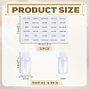 4Pcs 50ml Transparent PET Plastic Flip Top Cap Bottles MRMJ-LP0001-31-2