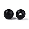 Spray Painted Round Natural Schima Wood Beads WOOD-A018-14mm-03-2