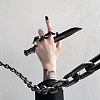 Halloween Themed Alloy Bat Adjustable Ring for Woman RJEW-L105-01-4