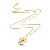 Brass Micro Pave Clear Cubic Zirconia Pendant Necklaces NJEW-Z038-01G-C-1