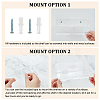 2 Packs Transparent Acrylic Floating Hanging Shelves DIY-WH0488-06-3