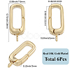 6Pcs Rack Plating Brass Spring Gate Rings KK-SC0006-48G-02-2