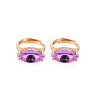 Evil Eye Glass Ajuastable Rings RJEW-S048-002G-NF-2