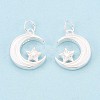 925 Sterling Silver Moon with Star Charms STER-N016-93S-1