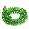Transparent Electroplate Glass Beads Strands EGLA-A039-T2mm-L03-2