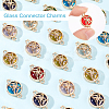 32Pcs 8 Colors Glass Connector Charms GLAA-AR0001-31-4
