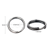 Iron Split Rings JRD8MM-01B-NF-5