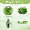 240Pcs Electroplate Glass Faceted Octagon Links Connector Charms EGLA-SP0001-43A-2
