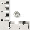 Rack Plating Brass Clear Cubic Zirconia European Beads KK-G501-06B-P-3