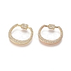 Brass Micro Pave Cubic Zirconia Screw Carabiner Lock Charms ZIRC-I031-21G-1