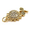 Brass Micro Pave Cubic Zirconia Pendants X-ZIRC-L100-039G-3