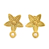 Ion Plating(IP) 304 Stainless Steel Studs Earring Findings EJEW-H013-19G-1