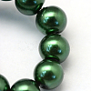 Baking Paint Pearlized Glass Pearl Round Bead Strands HY-Q003-6mm-75-3