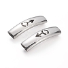 Non-Tarnish 201 Stainless Steel Curved Tube Beads STAS-D169-30P-1