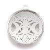 Tibetan Style Hollow Alloy Pendants TIBEP-F075-01AS-RS-2