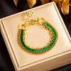 Golden 304 Stainless Steel Triple Layer Multi-strand Bracelets BJEW-C045-01C-G-2