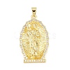 Religion Brass Micro Pave Clear Cubic Zirconia Pendants KK-H268-04B-G-1