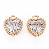 Brass Micro Pave Cubic Zirconia Charms KK-S356-773E-1