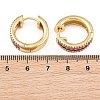 Brass Micro Pave Cubic Zirconia Hoop Earrings KK-CBA8324-06G-02-4