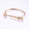 Ion Plating(IP) 304 Stainless Steel Bangles BJEW-P222-14RG-2