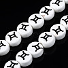 Handmade Porcelain Ceramic Beads Strands PORC-S502-032B-1
