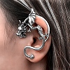 Alloy Dragon Stud Earrings EJEW-C046-03AS-5