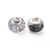 Crackle Two Tone Resin European Beads RPDL-T003-06C-2