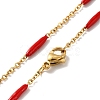 Enamel Bar Link Chain Necklace STAS-B025-02G-03-2